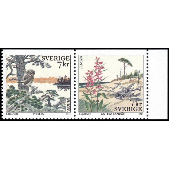 Suecia Sweden 2104/05 1999 Europa Parques nacionales MNH Suecia Sweden 2104/05 1999 Europa Parques nacionales MNH