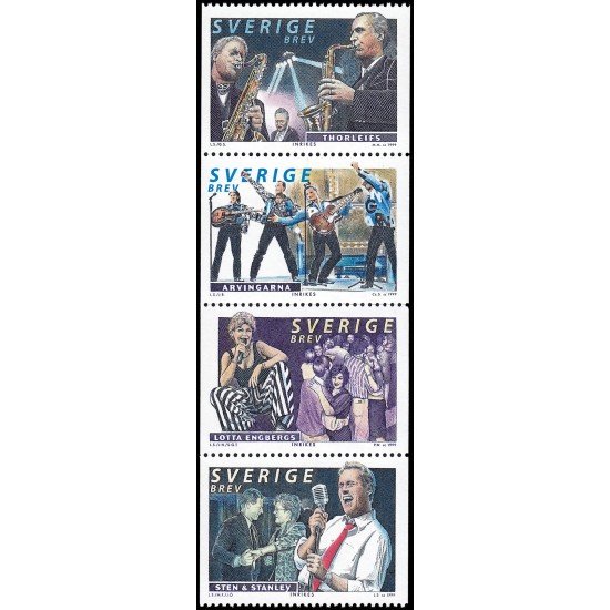 Suecia Sweden 2125/28 1999 Grupos de música de baile MNH