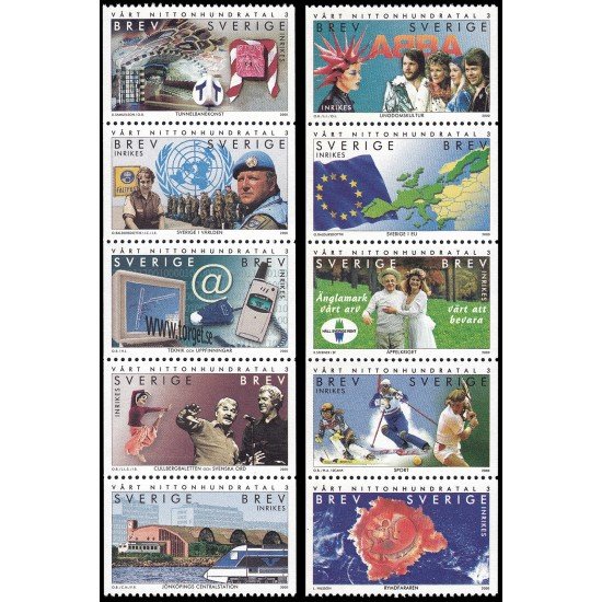 Suecia Sweden 2144/53 2000 Siglo XX MNH Suecia Sweden 2144/53 2000 Siglo XX MNH