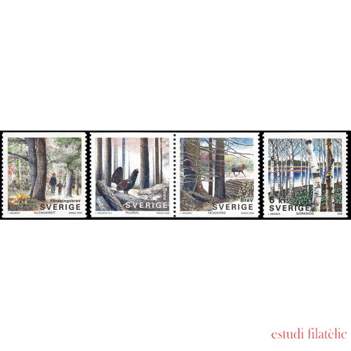 Suecia Sweden 2154/57 2000 Bosques suecos MNH