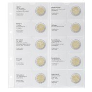 Lindner 1118-39 Hojas monedas conmemorativas 2 Euros Chipre 2023 - Francia 2024