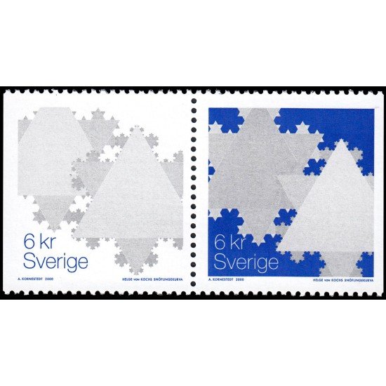Suecia Sweden 2189/90 2000 Navidad Copos de nieve MNH Suecia Sweden 2189/90 2000 Navidad Copos de nieve MNH