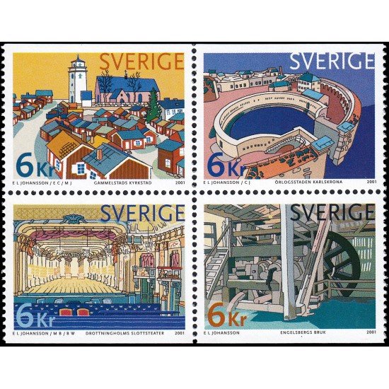 Suecia Sweden 2197/00 2001 Patrimonio Mundial MNH Suecia Sweden 2197/00 2001 Patrimonio Mundial MNH