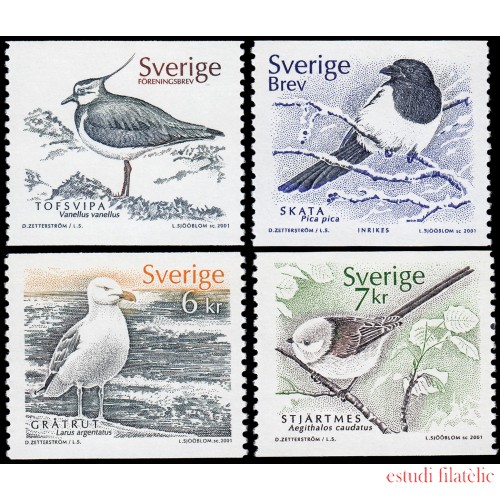 Suecia Sweden 2210/13 2001 Fauna Pájaros MNH