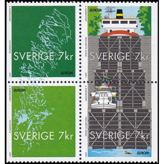 Suecia Sweden 2214/17 2001 Europa El agua riqueza natural MNH Suecia Sweden 2214/17 2001 Europa El agua riqueza natural MNH