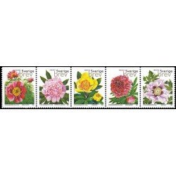 Suecia Sweden 2220/24 2001 Flores Peonías MNH