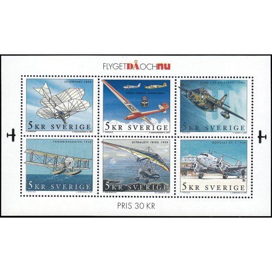 Suecia Sweden 2232/37 2001 Aviones de ayer y de hoy MNH Suecia Sweden 2232/37 2001 Aviones de ayer y de hoy MNH
