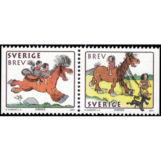 Suecia Sweden 2250/51 2002 Año lunar chino del caballo MNH Suecia Sweden 2250/51 2002 Año lunar chino del caballo MNH