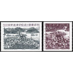 Suecia Sweden 2271/72 2002 750 aniv. de Estocolmo Vista de la ciudad en 1535 MNH Suecia Sweden 2271/72 2002 750 aniv. de Estocolmo Vista de la ciudad en 1535 MNH