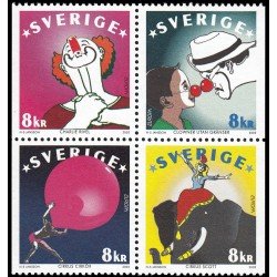 Suecia Sweden 2275/78 2002 Europa El circo Autoadhesivos Suecia Sweden 2275/78 2002 Europa El circo Autoadhesivos
