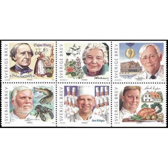 Suecia Sweden 2286/91 2002 Gastronomía sueca MNH Suecia Sweden 2286/91 2002 Gastronomía sueca MNH