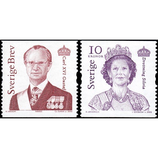 Suecia Sweden 2343/44 2003 Rey Carlos Gustavo XVI y Reina Silvia MNH Suecia Sweden 2343/44 2003 Rey Carlos Gustavo XVI y Reina Silvia MNH