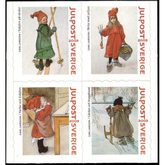 Suecia Sweden 2360/63 2003 Detalles de un cuadro del pintor Carl Larsson Autoadhesivos Suecia Sweden 2360/63 2003 Detalles de un cuadro del pintor Carl Larsson Autoadhesivos