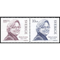 Suecia Sweden 2364/65 2003 En memoria de Anna Lindh Ministra de asuntos exteriores MNH Suecia Sweden 2364/65 2003 En memoria de Anna Lindh Ministra de asuntos exteriores MNH