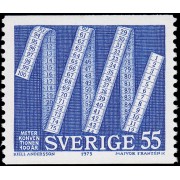 Suecia Sweden 884 1975 Centenario de la convención métrica internacional MNH