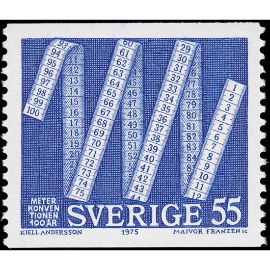 Suecia Sweden 884 1975 Centenario de la convención métrica internacional MNH Suecia Sweden 884 1975 Centenario de la convención métrica internacional MNH