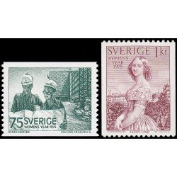 Suecia Sweden 871/72 1975 Año internacional de la mujer MNH Suecia Sweden 871/72 1975 Año internacional de la mujer MNH