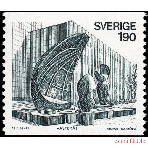 Suecia Sweden 916 1976 Escultura Cueva de los vientos de Eric Grate MNH