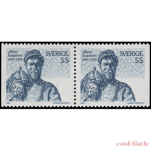 Suecia Sweden 618b 1969 Centenario del nacimiento del pintor y escritor Albert Engstrom MNH