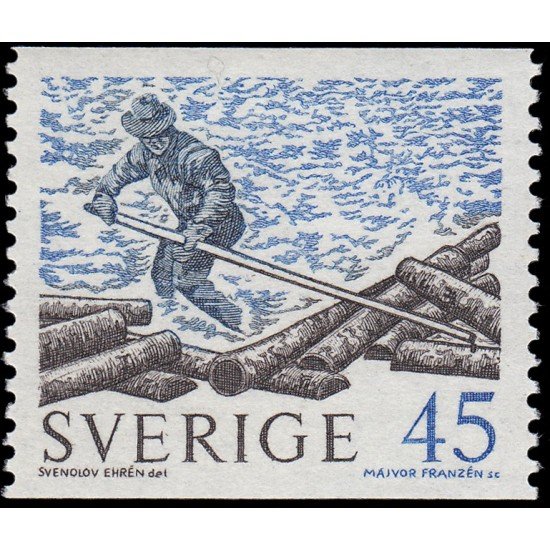 Suecia Sweden 651 1970 Madera flotante MNH Suecia Sweden 651 1970 Madera flotante MNH