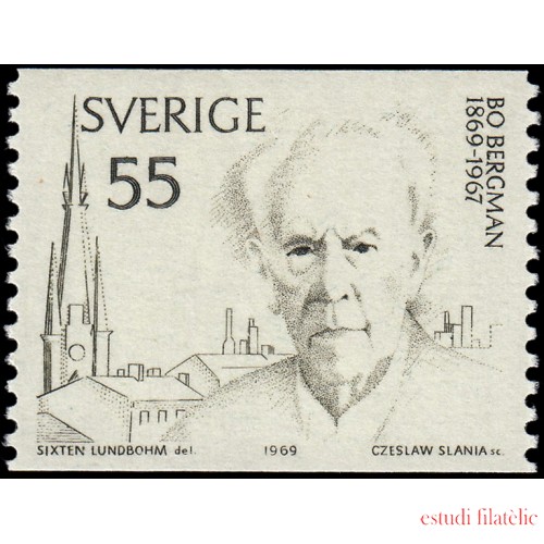 Suecia Sweden 635 1969 Centenario del nacimiento del escritor Bo Bergman MNH