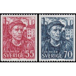 Suecia Sweden 613/14 1969 50 aniv. de la Organización Internacional del Trabajo MNH Suecia Sweden 613/14 1969 50 aniv. de la Organización Internacional del Trabajo MNH