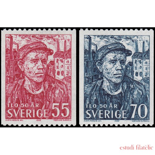 Suecia Sweden 613/14 1969 50 aniv. de la Organización Internacional del Trabajo MNH