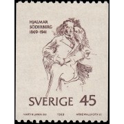 VAR3 Suecia Sweden 634 1969 Centenario del nacimiento del escritor Hjalmar Soderberg MNH