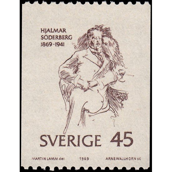 VAR3 Suecia Sweden 634 1969 Centenario del nacimiento del escritor Hjalmar Soderberg MNH VAR3 Suecia Sweden 634 1969 Centenario del nacimiento del escritor Hjalmar Soderberg MNH