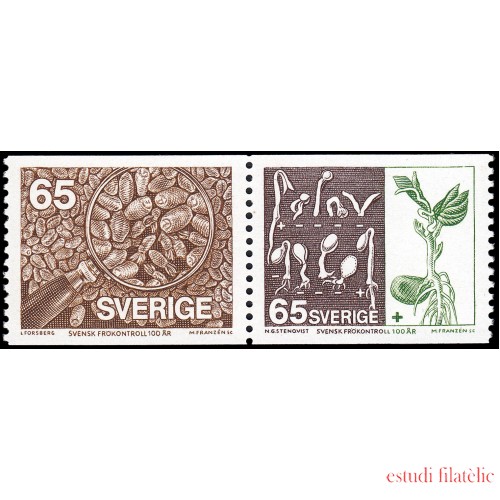 Suecia Sweden 921/22 1976 Prueba de semillas MNH