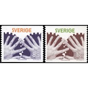 Suecia Sweden 944/45 1976 Protección en el trabajo MNH