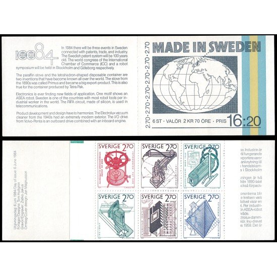Suecia Sweden C1264 1984 Exportaciones suecas Carnet MNH Suecia Sweden C1264 1984 Exportaciones suecas Carnet MNH