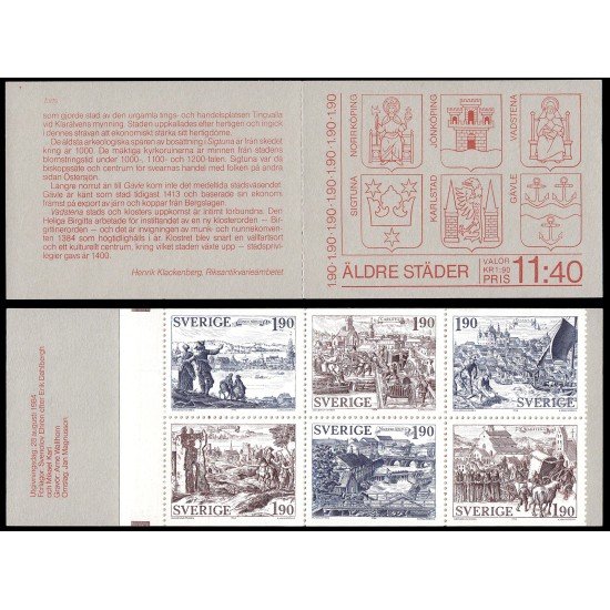 Suecia Sweden C1274 1984 Ciudades antiguas de Suecia Carnet MNH Suecia Sweden C1274 1984 Ciudades antiguas de Suecia Carnet MNH