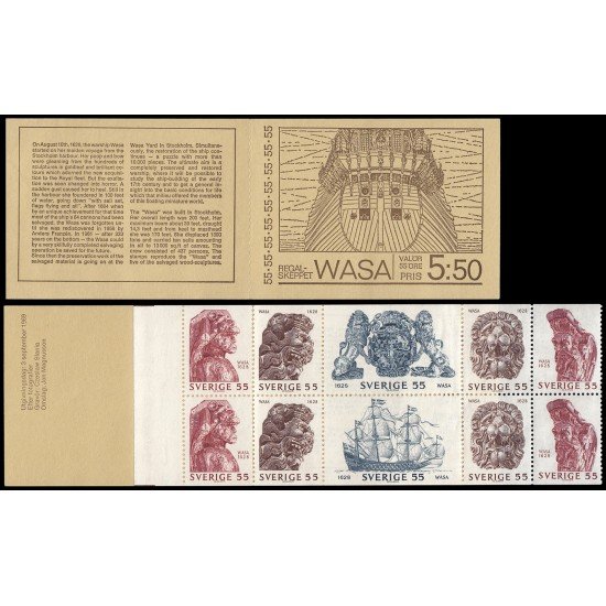Suecia Sweden C625 1969 Buque de guerra Wasa Carnet MNH Suecia Sweden C625 1969 Buque de guerra Wasa Carnet MNH