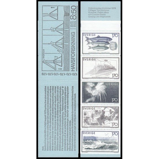 Suecia Sweden C1060 1979 Investigación marina sobre el arenque Carnet MNH Suecia Sweden C1060 1979 Investigación marina sobre el arenque Carnet MNH