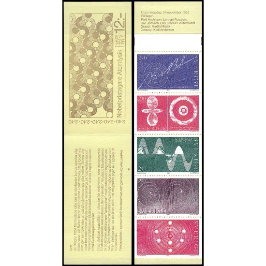 Suecia Sweden C1196 1982 Premios Nobel de física atómica Carnet MNH Suecia Sweden C1196 1982 Premios Nobel de física atómica Carnet MNH