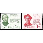 Suecia Sweden 1088/89 1980 Personalidades europeas MNH