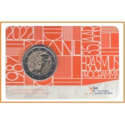 Holanda 2022 Cartera Oficial Coin Card Moneda 2 € conm. Erasmus
