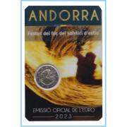 Andorra 2023 Cartera Oficial Coin Card Moneda 2 € conm Festes del Foc 