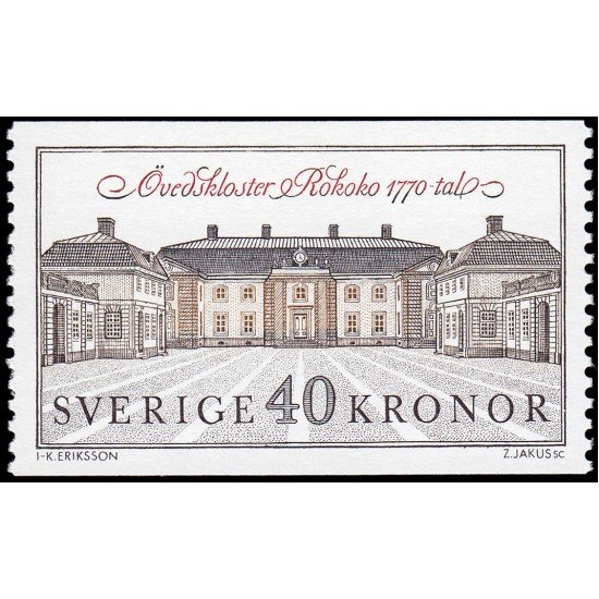 Suecia Sweden 1611 1990 Palacio de Drottningholm MNH Suecia Sweden 1611 1990 Palacio de Drottningholm MNH