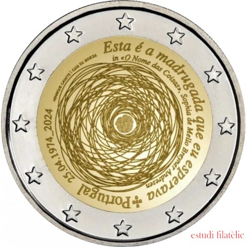Portugal 2024 2 € euros conmemorativos Av. 25 de abril 