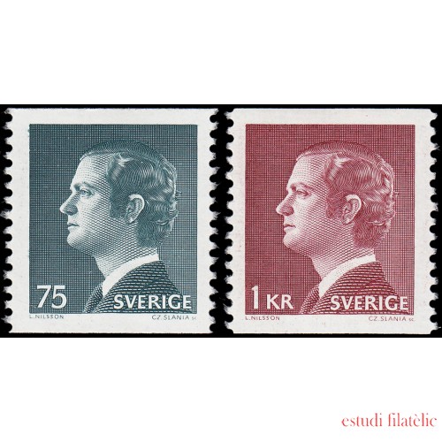 Suecia Sweden 829/30 1974 Rey Carlos Gustavo XVI MNH