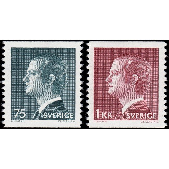 Suecia Sweden 829/30 1974 Rey Carlos Gustavo XVI MNH Suecia Sweden 829/30 1974 Rey Carlos Gustavo XVI MNH