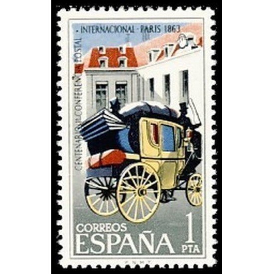 España Spain 1508 1963 Centenario de la I Conferencia postal Internacional LUJO MNH España Spain 1508 1963 Centenario de la I Conferencia postal Internacional LUJO MNH