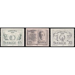 Suecia Sweden 643/45 1969 Galardonados con el premio Nobel MNH