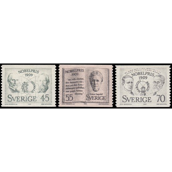 Suecia Sweden 643/45 1969 Galardonados con el premio Nobel MNH Suecia Sweden 643/45 1969 Galardonados con el premio Nobel MNH