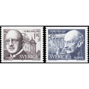 Suecia Sweden 1033/34 1978 Galardonados con el premio Nobel 1918 MNH