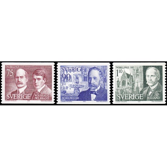Suecia Sweden 911/13 1975 Galardonados con el premio Nobel 1915 MNH Suecia Sweden 911/13 1975 Galardonados con el premio Nobel 1915 MNH