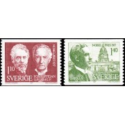 Suecia Sweden 991/92 1977 Galardonados con el premio Nobel 1917 MNH