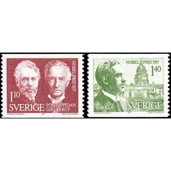 Suecia Sweden 991/92 1977 Galardonados con el premio Nobel 1917 MNH Suecia Sweden 991/92 1977 Galardonados con el premio Nobel 1917 MNH